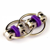Set 4 jucarii Spinner Key Chain Fidget, antistres, galben/violet, Vivo, SPINNER4